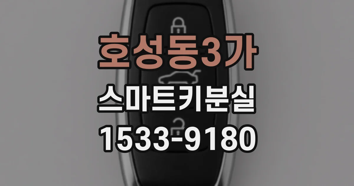 호성동3가 스마트키분실