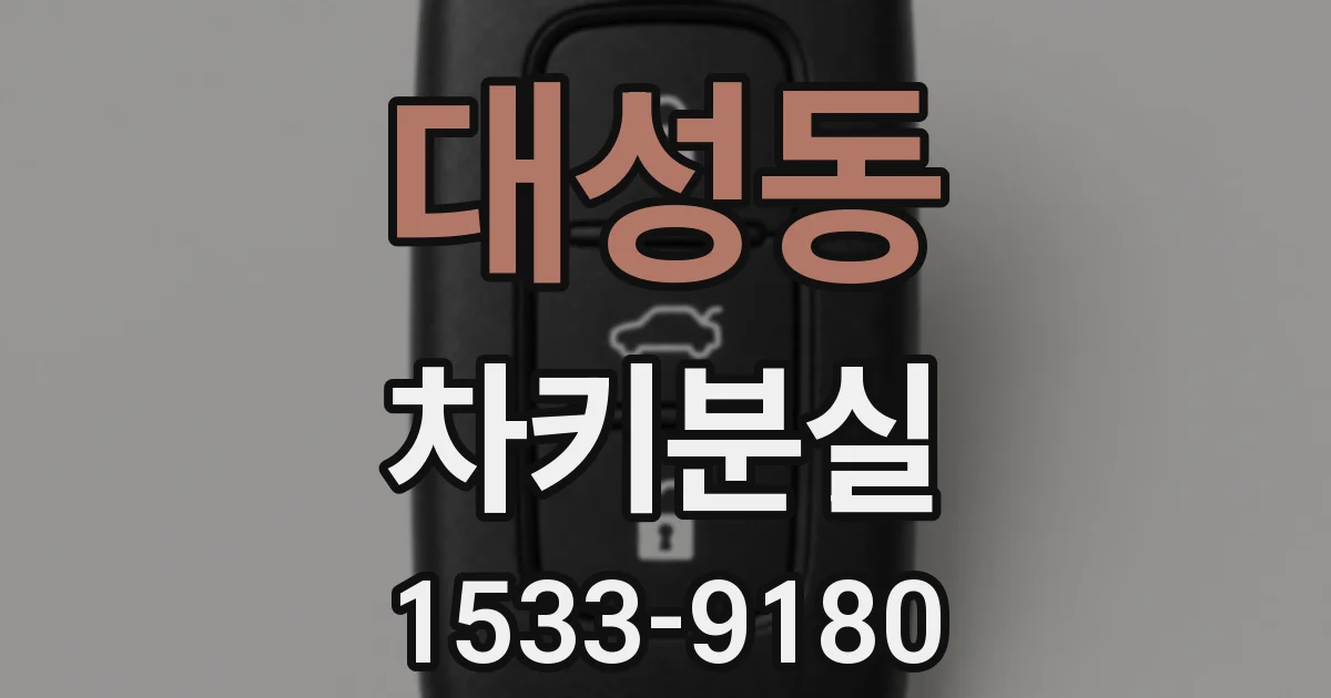 대성동 차키분실