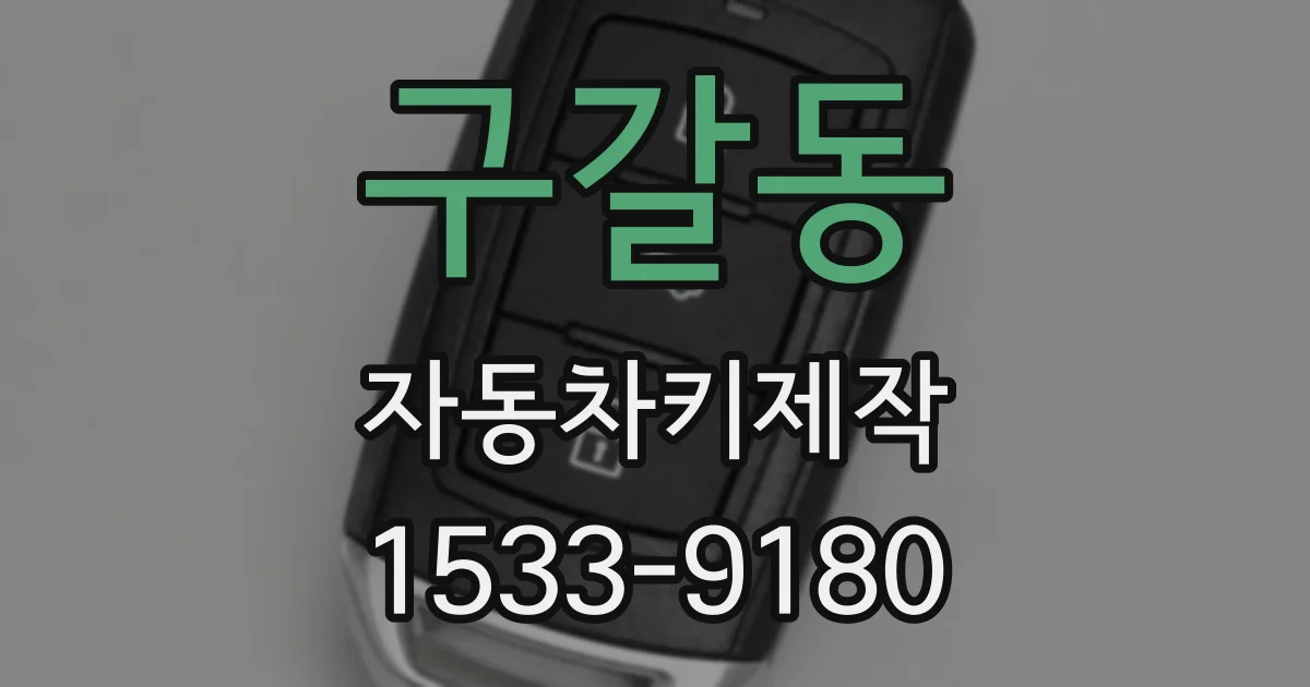 구갈동 자동차키제작