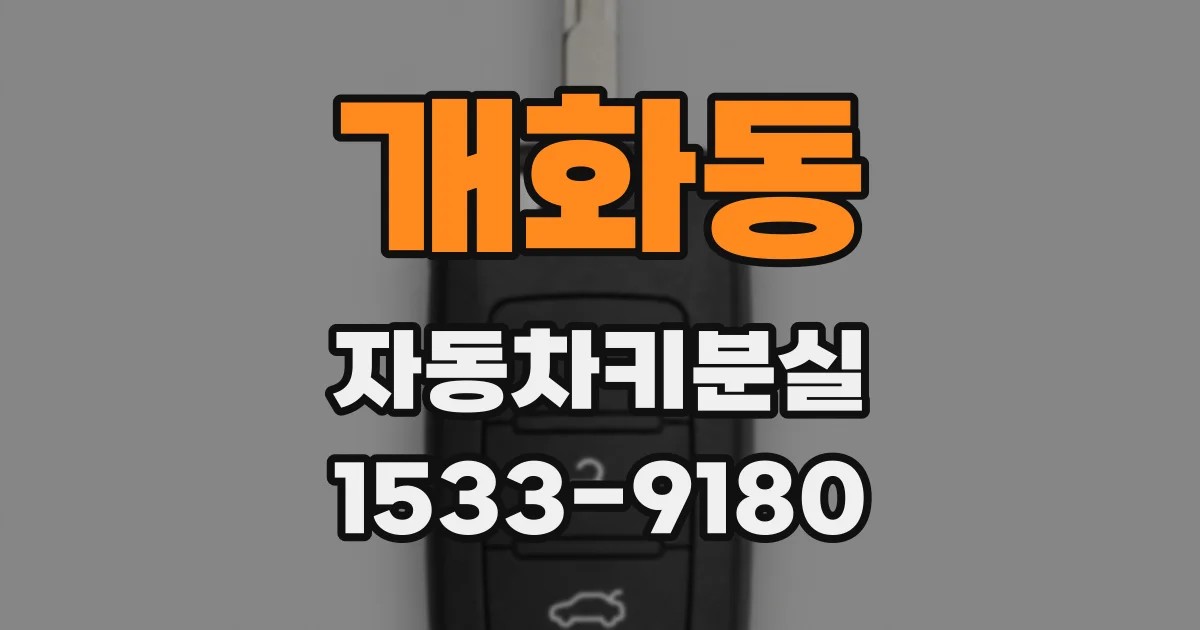개화동 자동차키분실