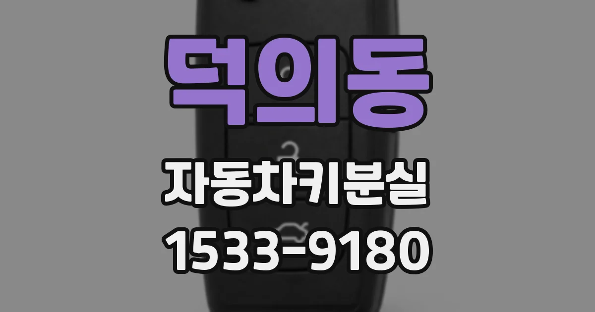 덕의동 자동차키분실