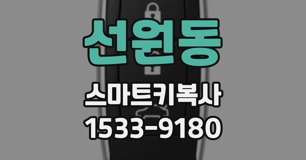 선원동 스마트키복사