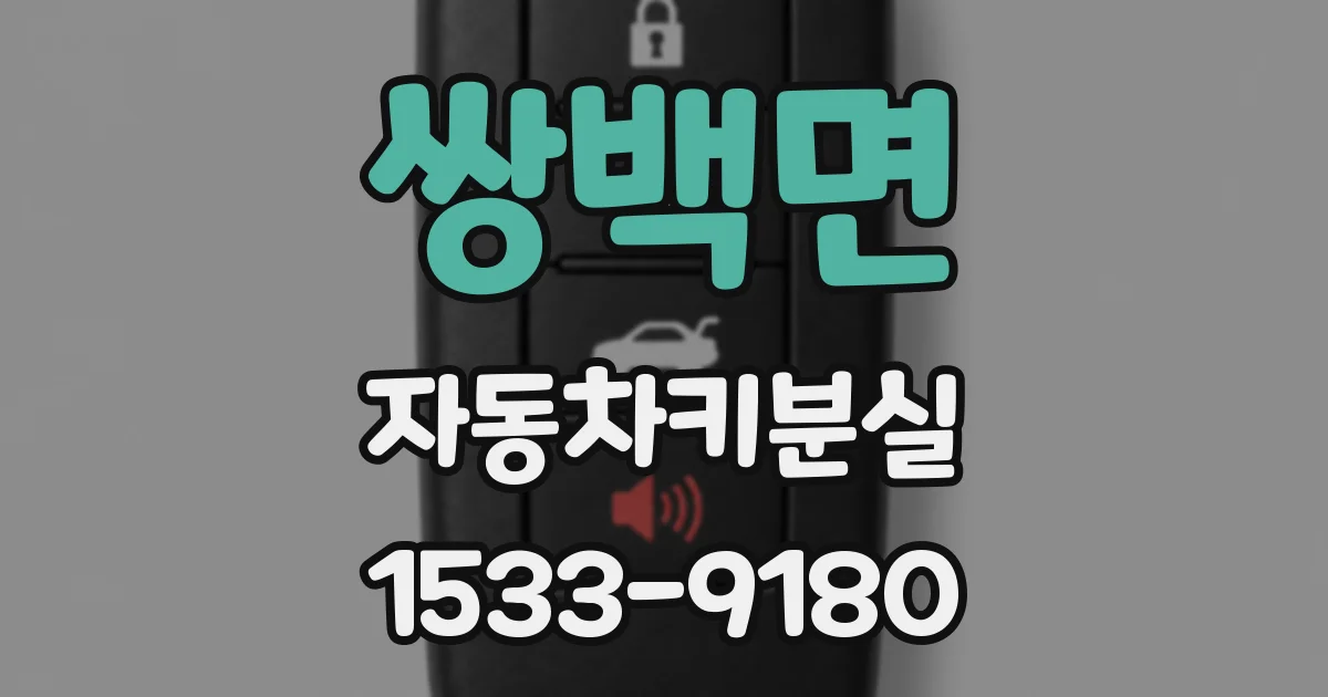 쌍백면 자동차키분실
