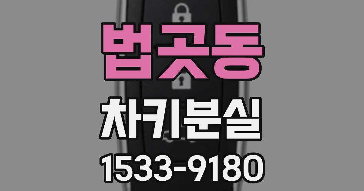 법곳동 차키분실