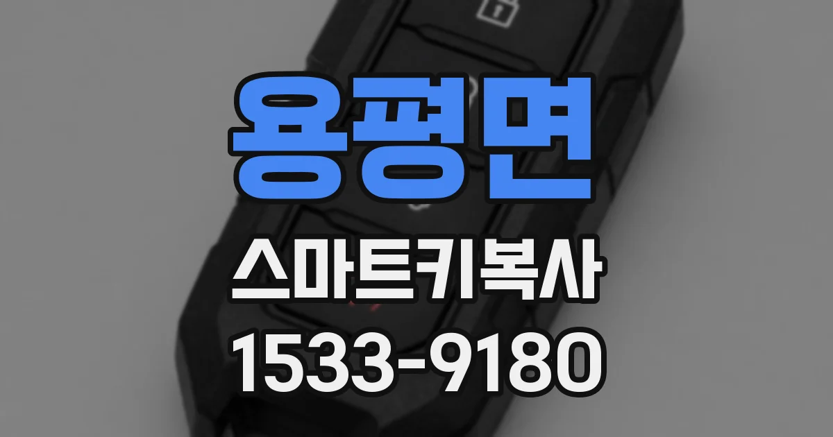 용평면 스마트키복사