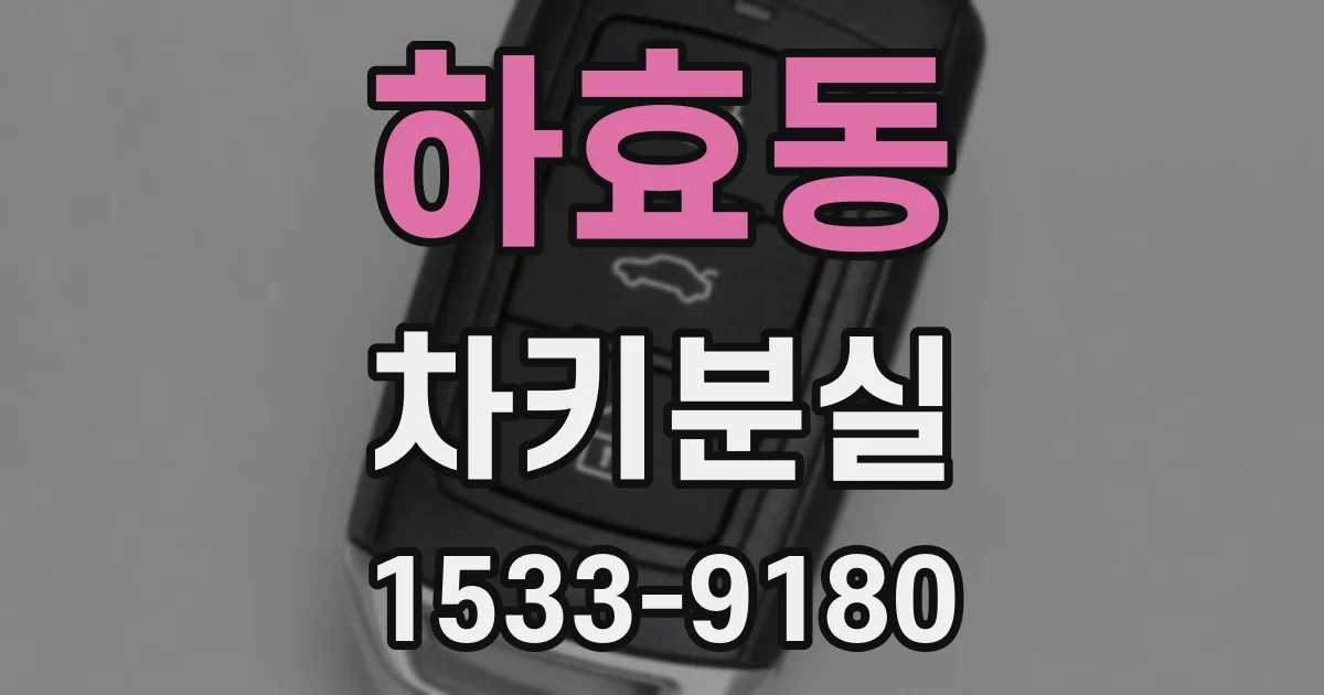 하효동 차키분실