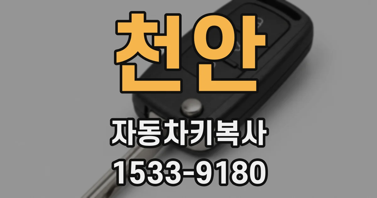 천안 자동차키복사
