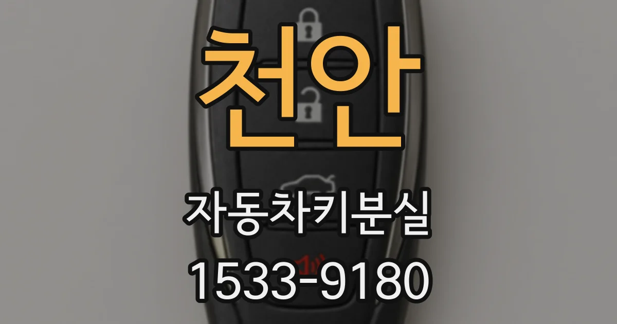 천안 자동차키분실