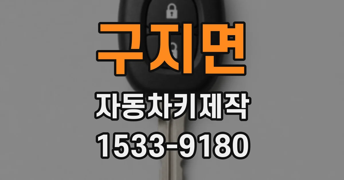 구지면 자동차키제작