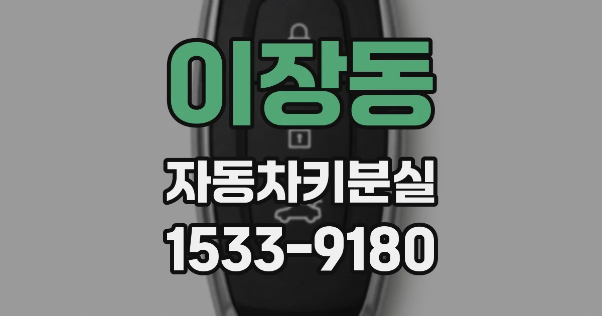 이장동 자동차키분실