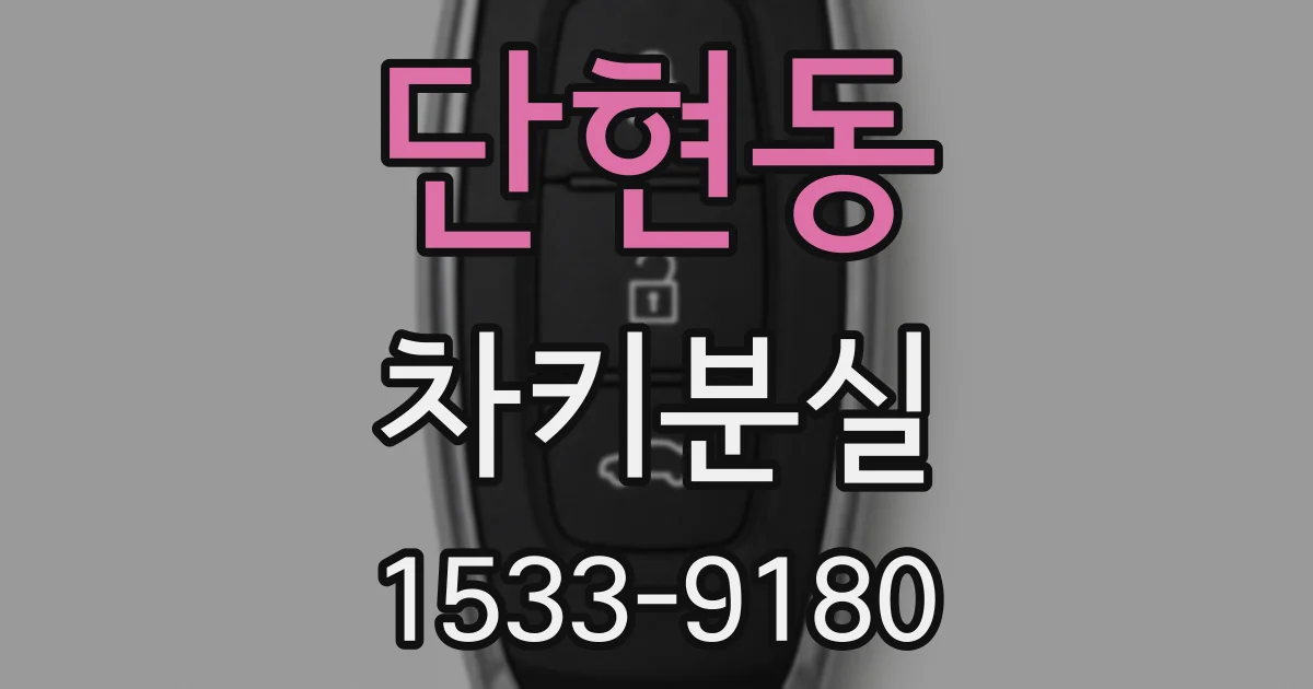 단현동 차키분실