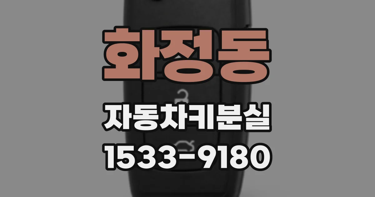 화정동 자동차키분실