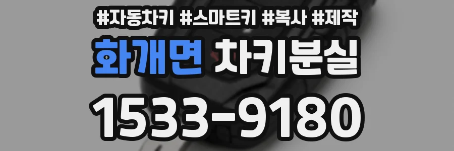 화개면 차키분실