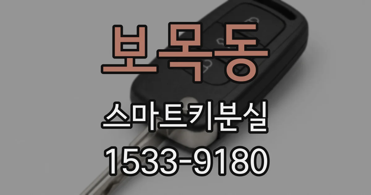 보목동 스마트키분실