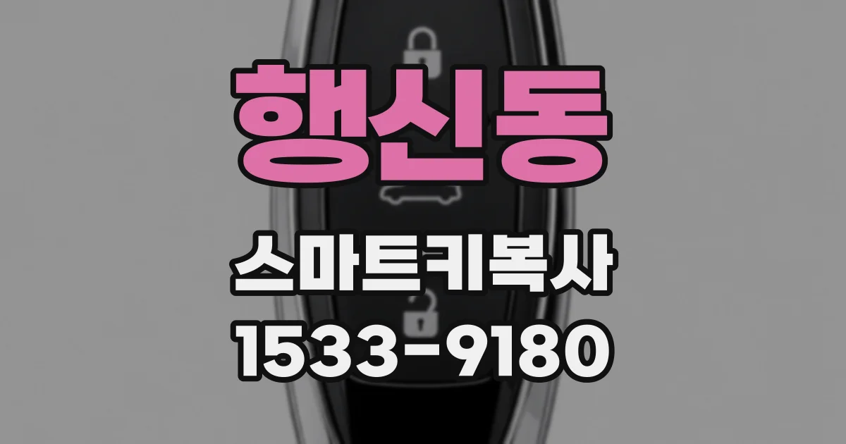행신동 스마트키복사