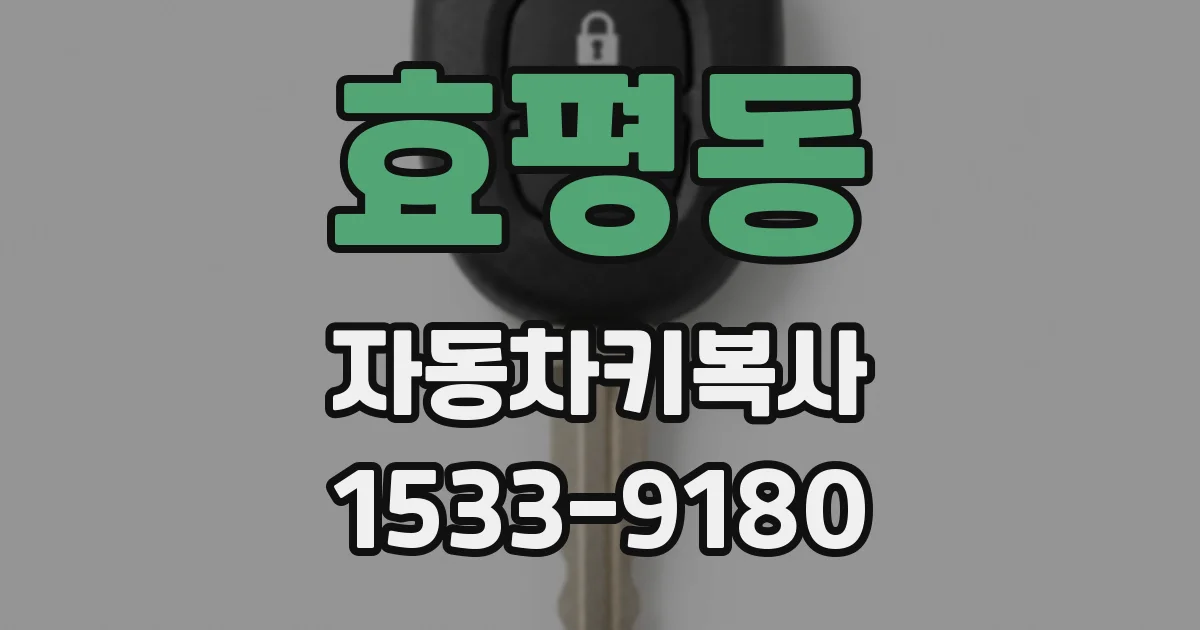 효평동 자동차키복사
