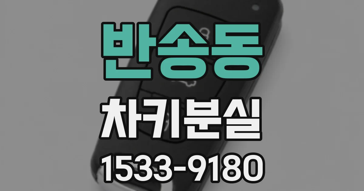 반송동 차키분실