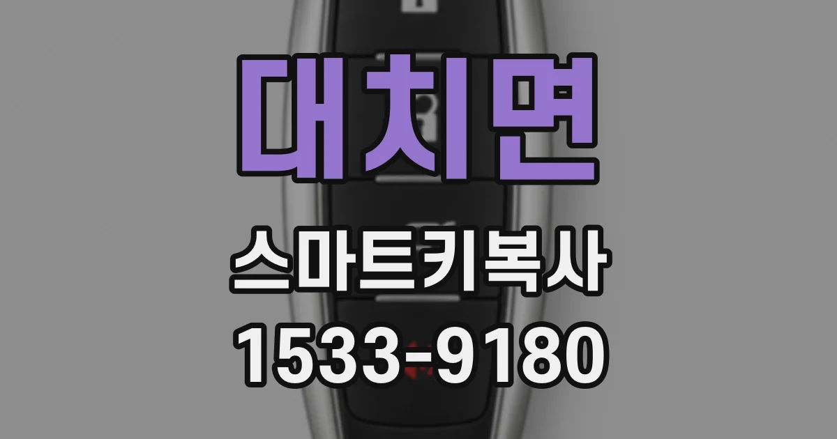 대치면 스마트키복사