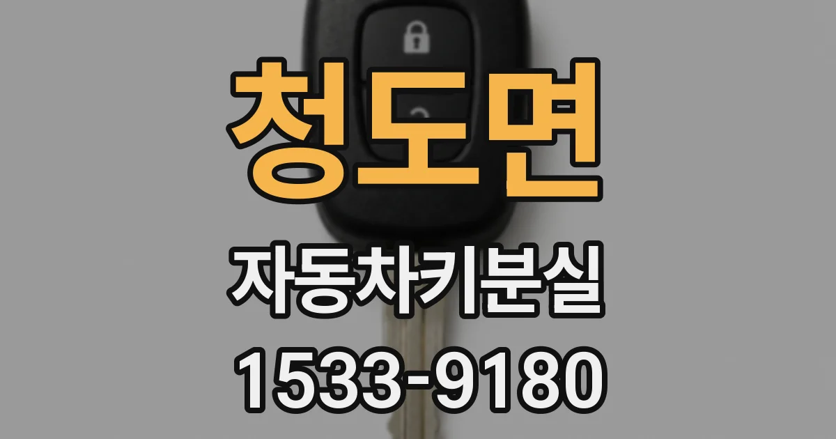 청도면 자동차키분실