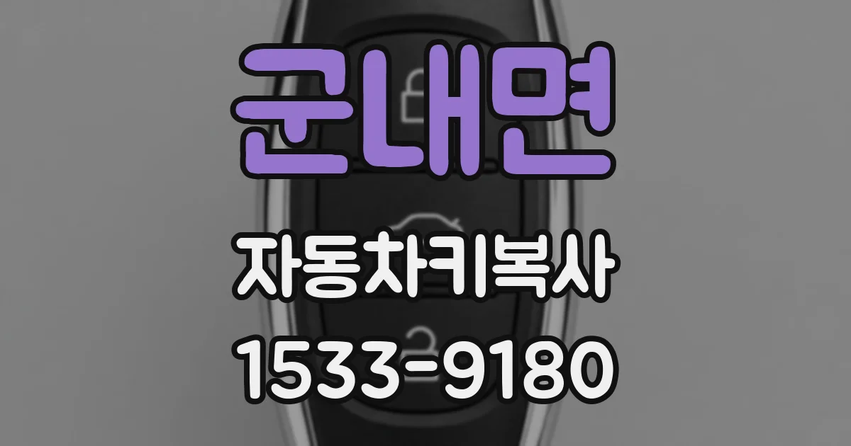 군내면 자동차키복사