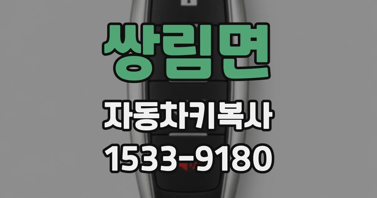 쌍림면 자동차키복사
