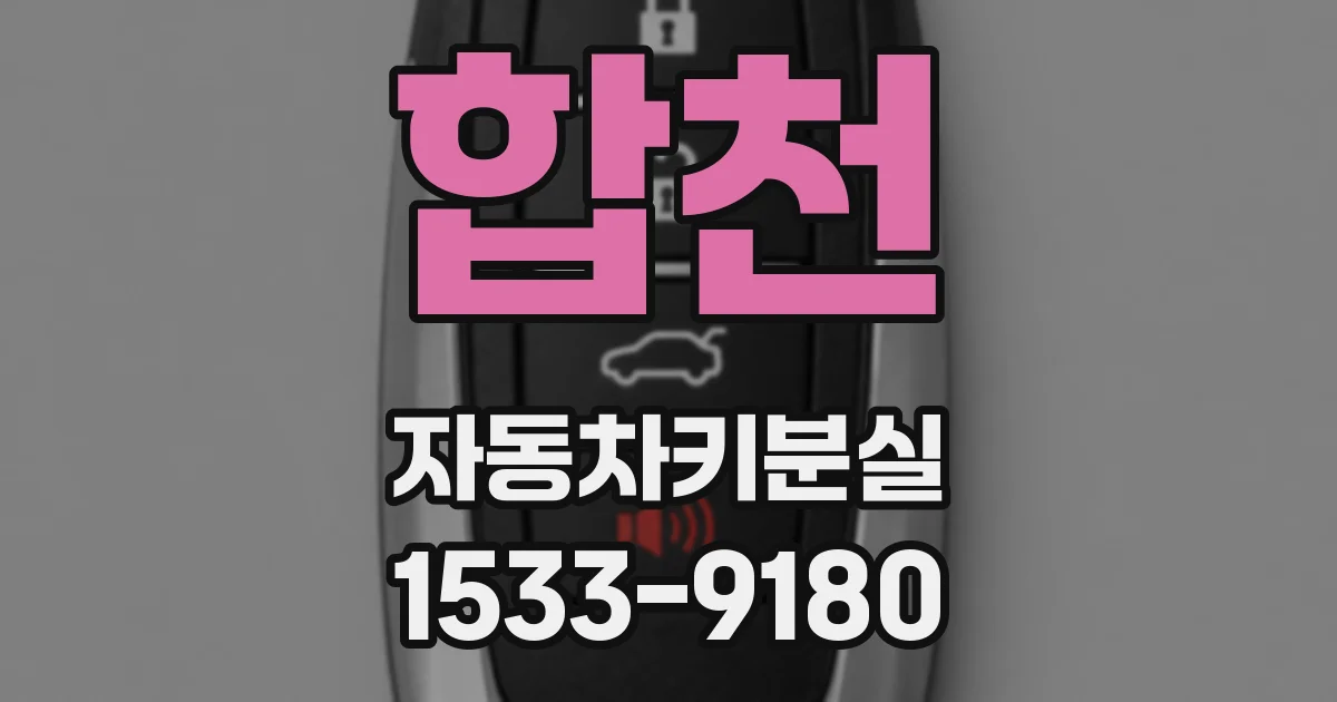 합천 자동차키분실