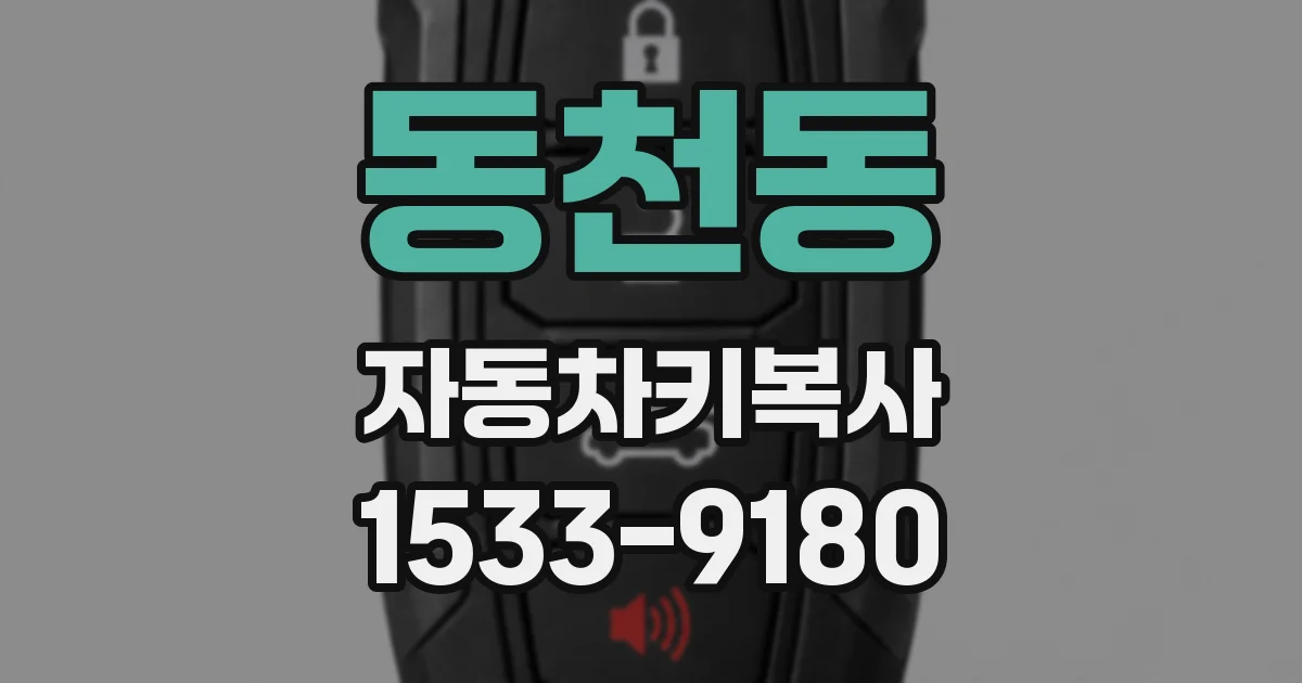 동천동 자동차키복사
