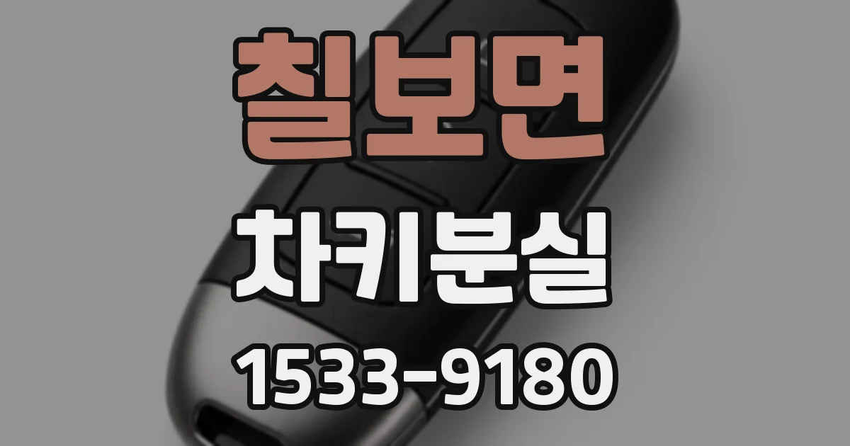 칠보면 차키분실