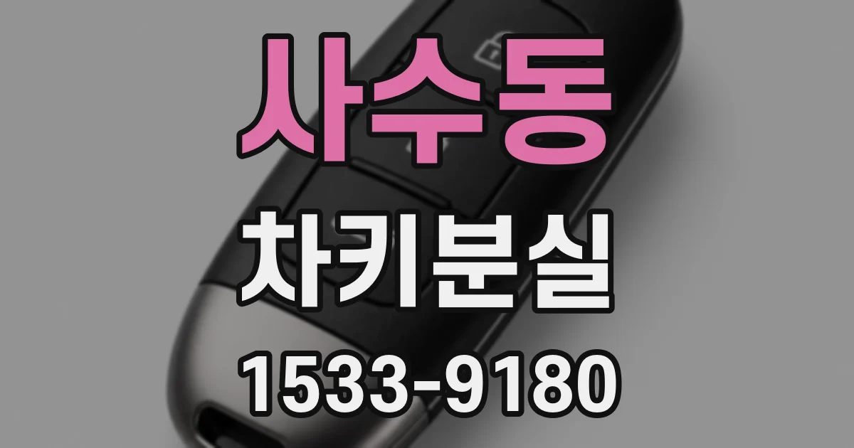 사수동 차키분실
