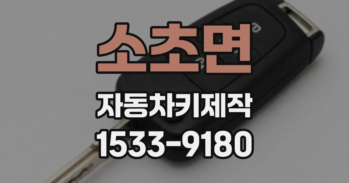 소초면 자동차키제작