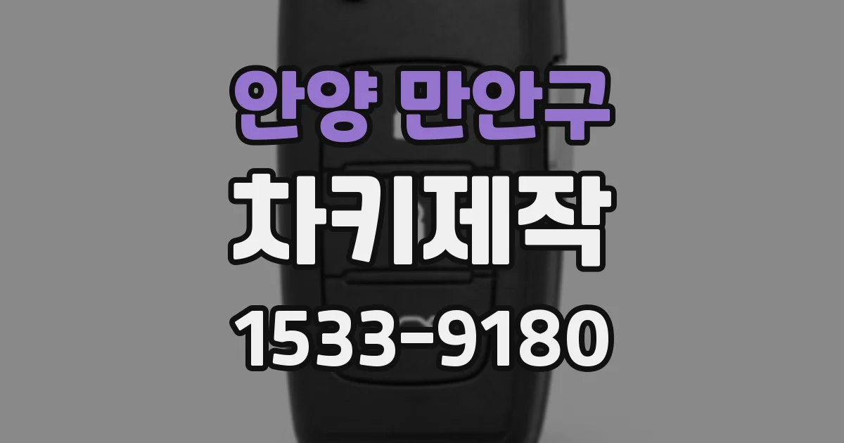안양 만안구 차키제작