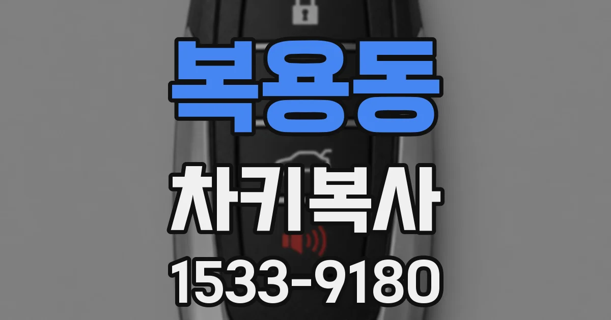 복용동 차키복사