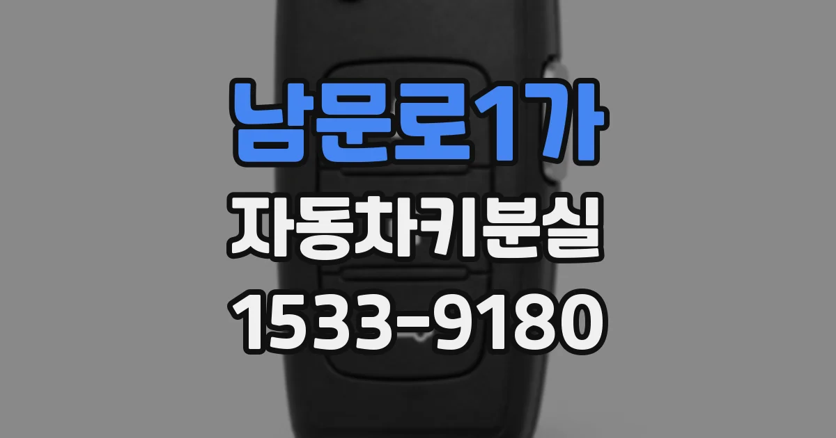 남문로1가 자동차키분실