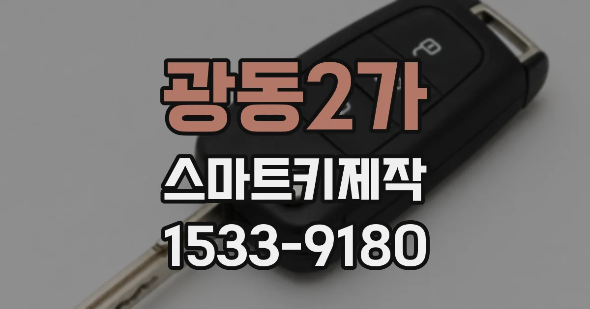 광동2가 스마트키제작