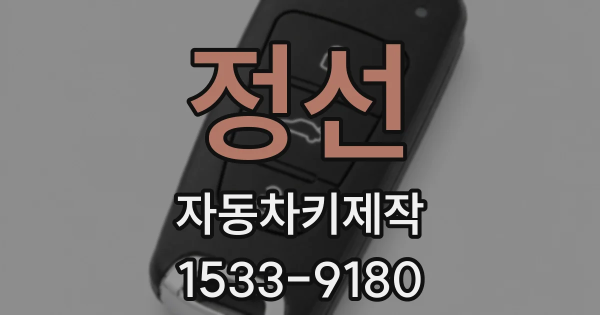 정선 자동차키제작