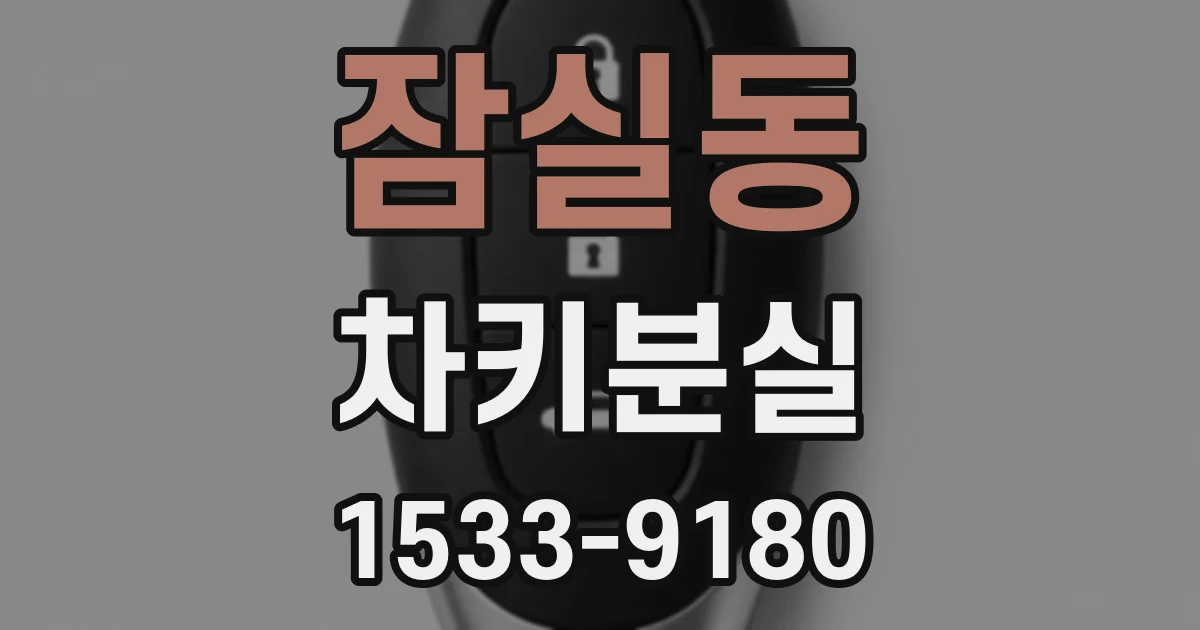 잠실동 차키분실
