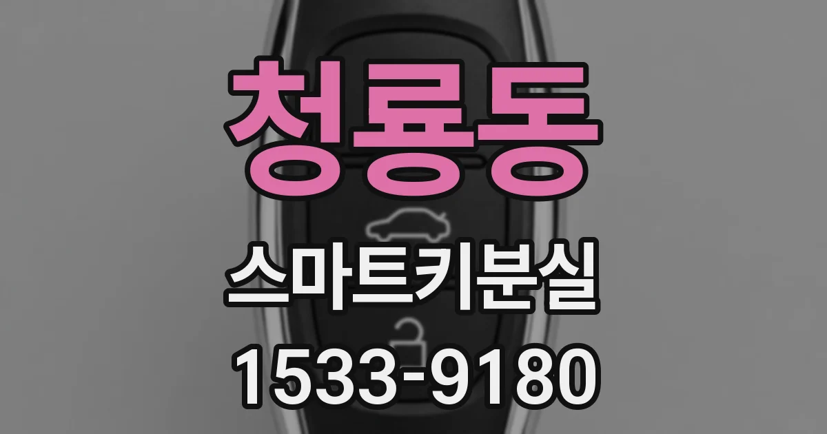 청룡동 스마트키분실
