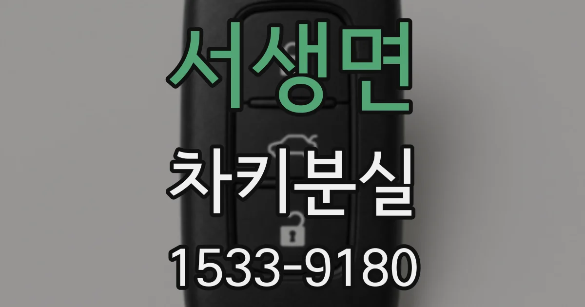 서생면 차키분실