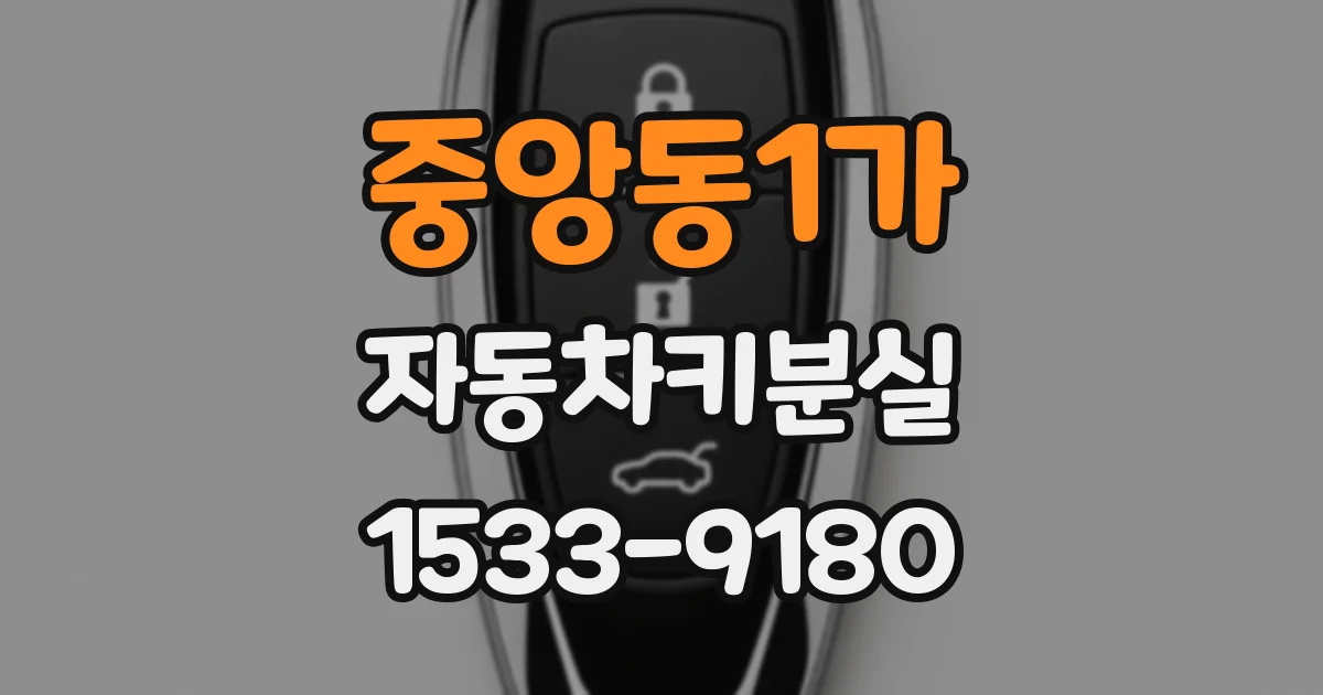 중앙동1가 자동차키분실
