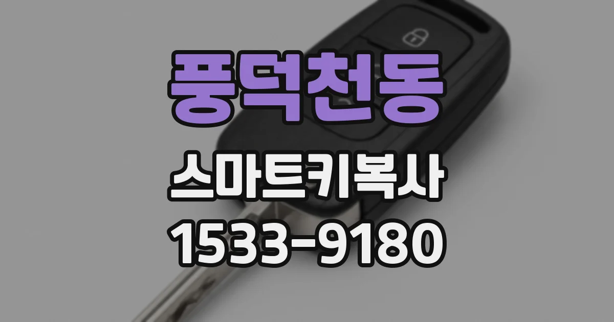 풍덕천동 스마트키복사