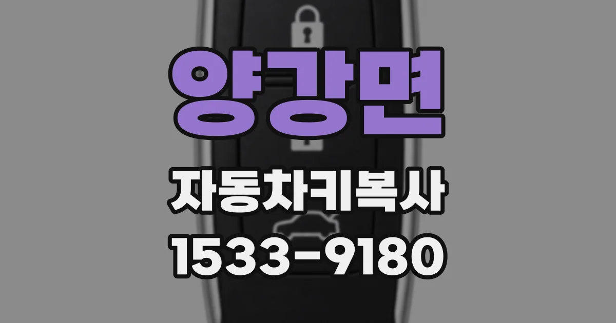 양강면 자동차키복사