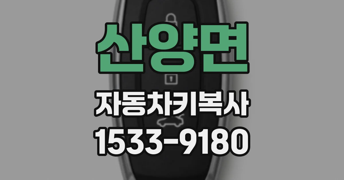 산양면 자동차키복사