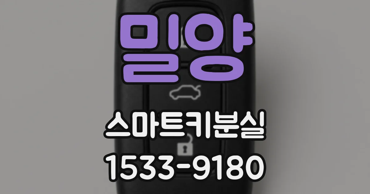 밀양 스마트키분실