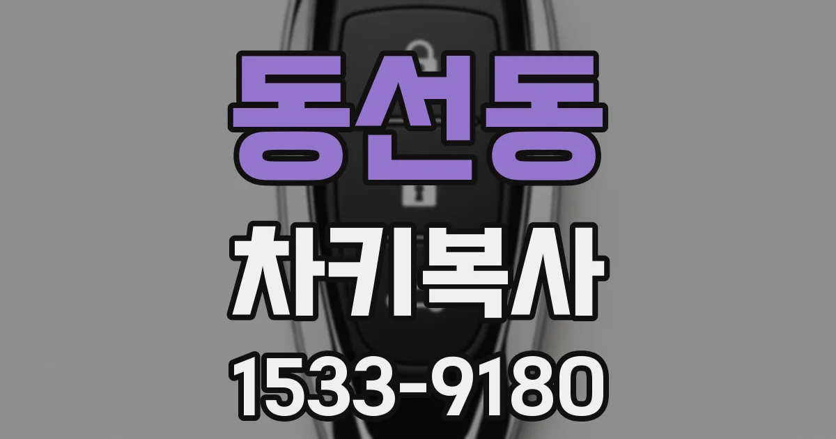 동선동 차키복사