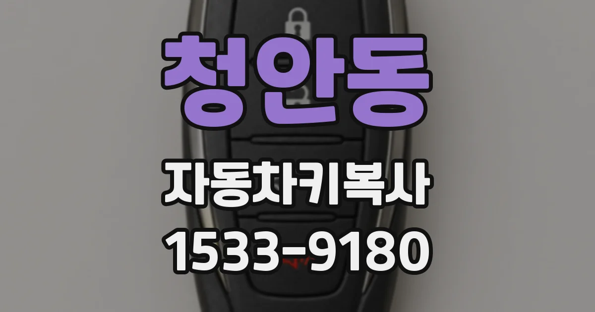 청안동 자동차키복사