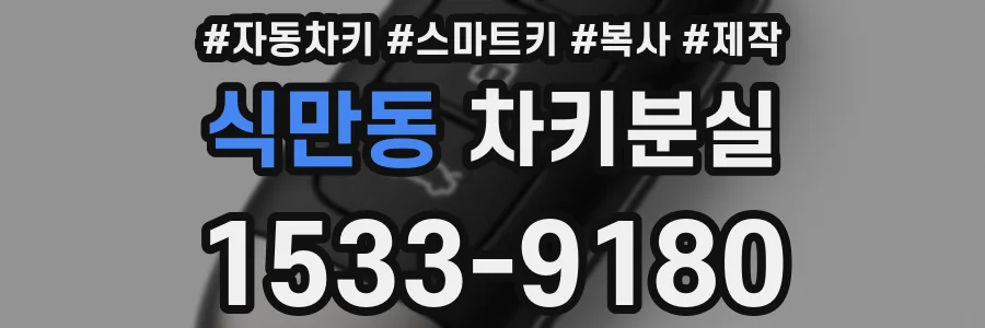 식만동 차키분실