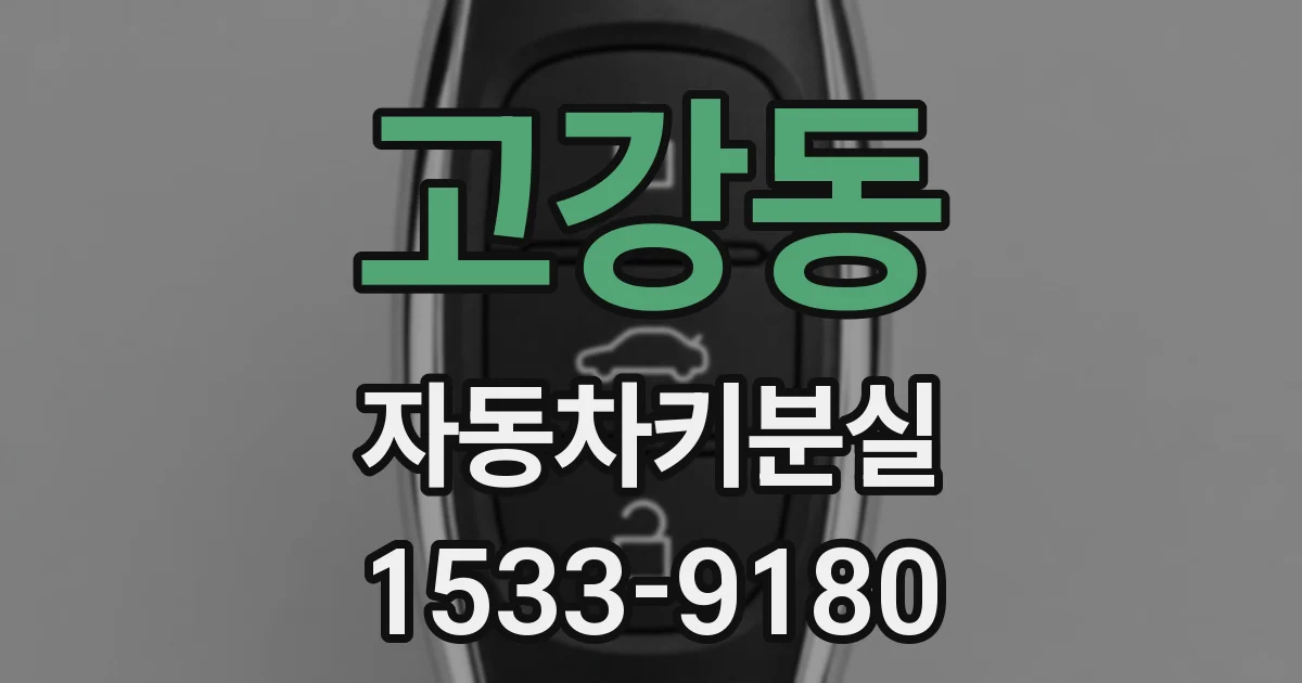 고강동 자동차키분실