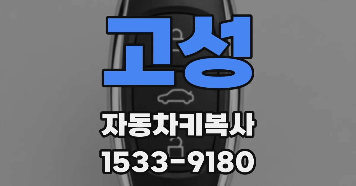 고성 자동차키복사