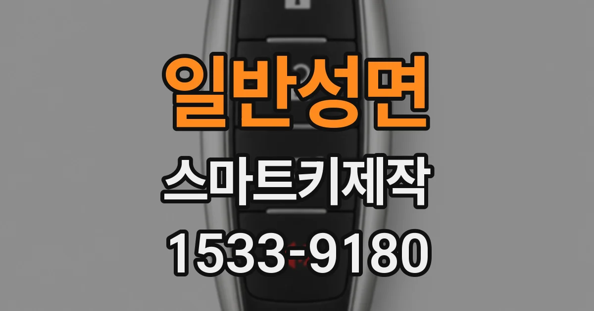 일반성면 스마트키제작