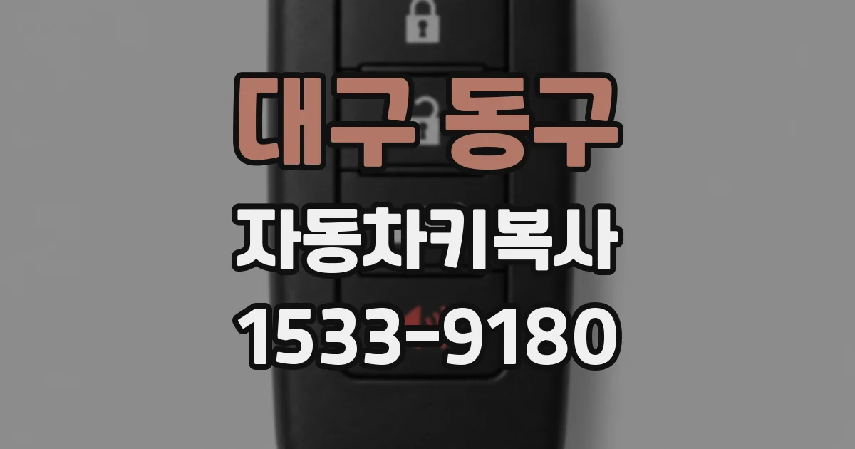 대구 동구 자동차키복사